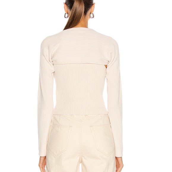 NICHOLAS | LUNA SET IN BEIGE | Detachable cardigan - Picture 7 of 7